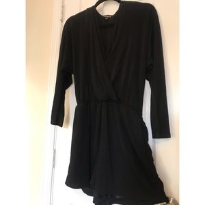 Express Sparkly Black Longsleeve Romper